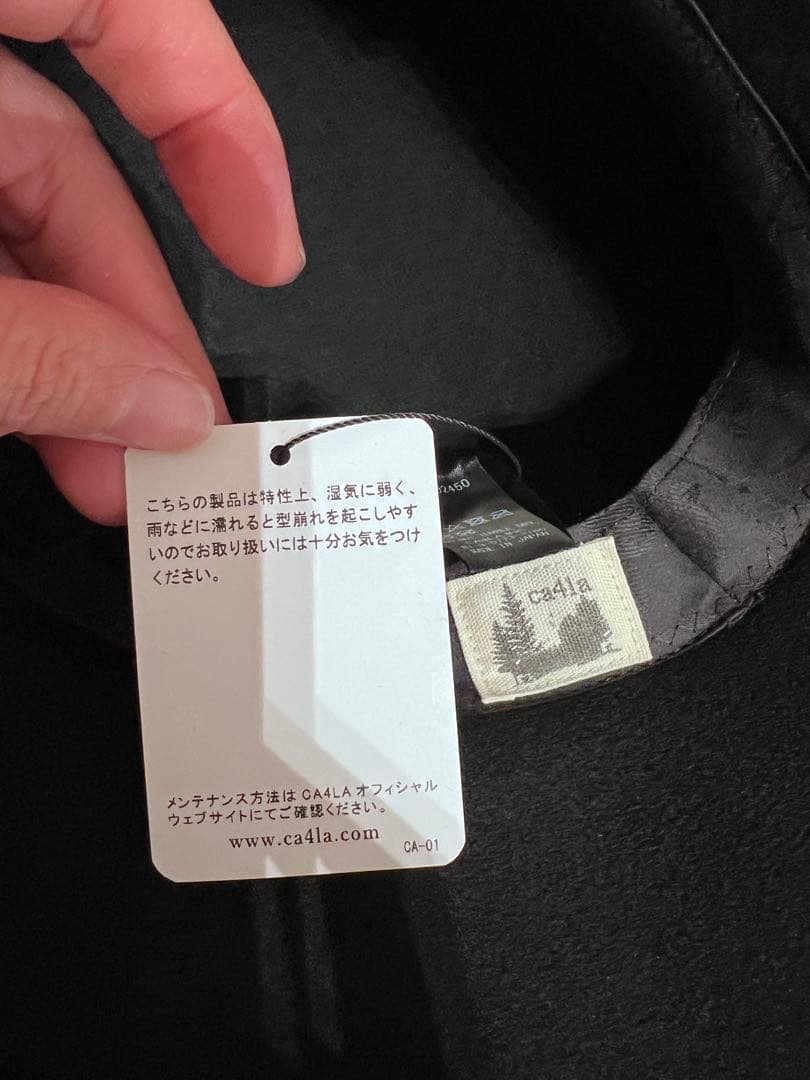 CA4LA リボン付き 黒 ウールハット フェルト 日本製