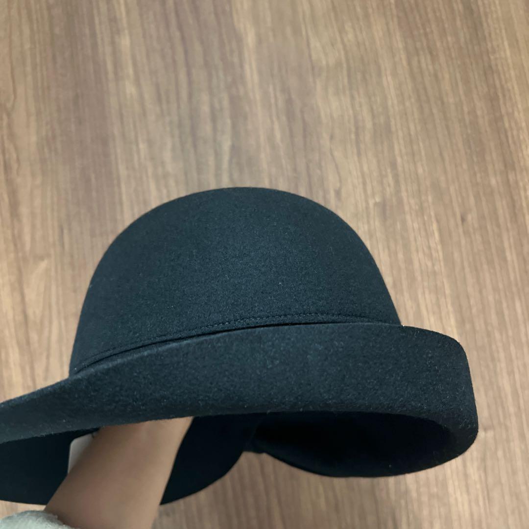 CA4LA リボン付き 黒 ウールハット フェルト 日本製