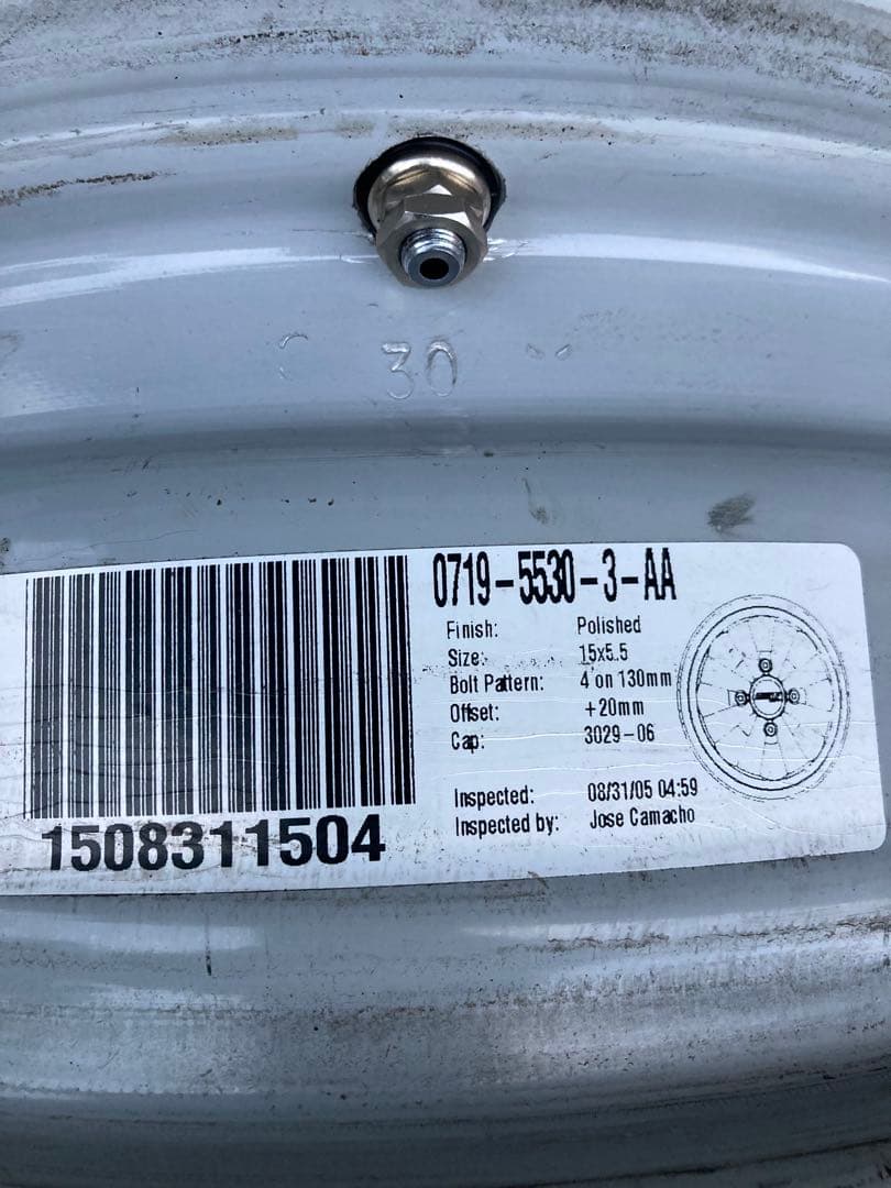 ヒ*ロ様 空冷ビートル　15インチ アルミホイール 8スポーク アロイホイール