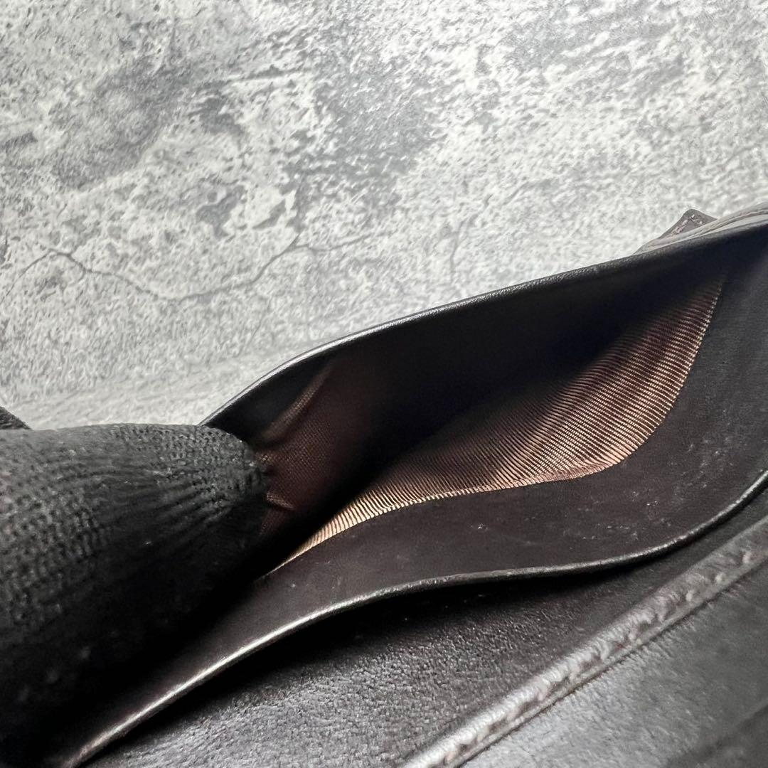 FENDI ズッカ柄 レザー×キャンバス 二つ折り財布 エフイズロゴ