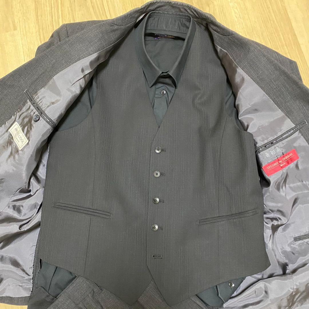 [メンズスーツ5点セット]ダークグレー　卒業式　入学式　パーティー　成人式