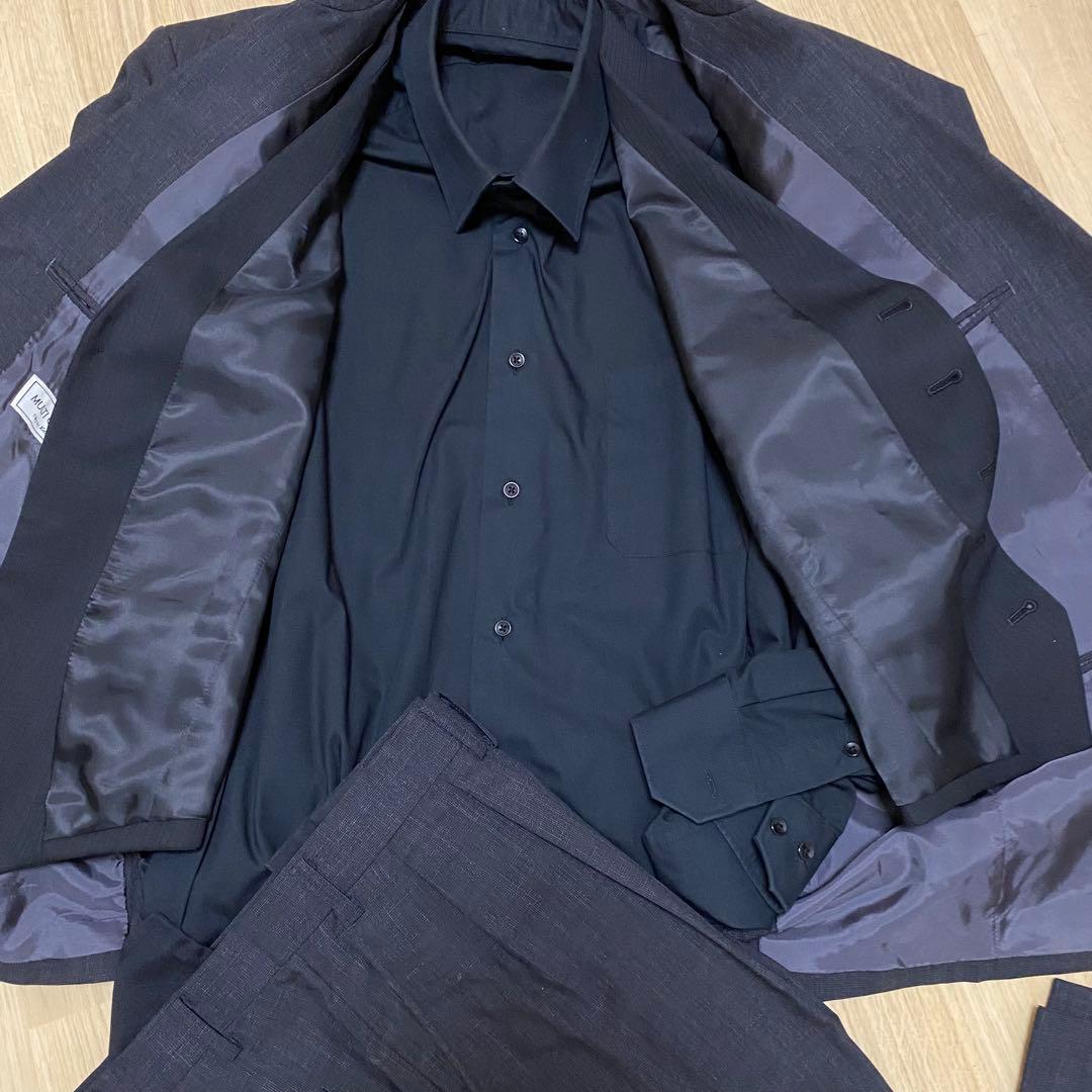 [メンズスーツ5点セット]ダークグレー　卒業式　入学式　パーティー　成人式