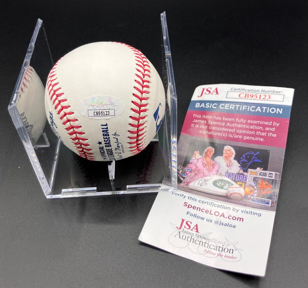 ②CUBS カブス 鈴木誠也 サイン ボール JSA 検）大谷 千賀