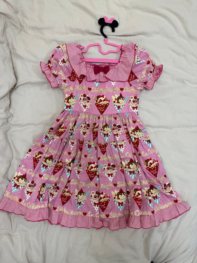 アイスクリーム柄 半袖ワンピース