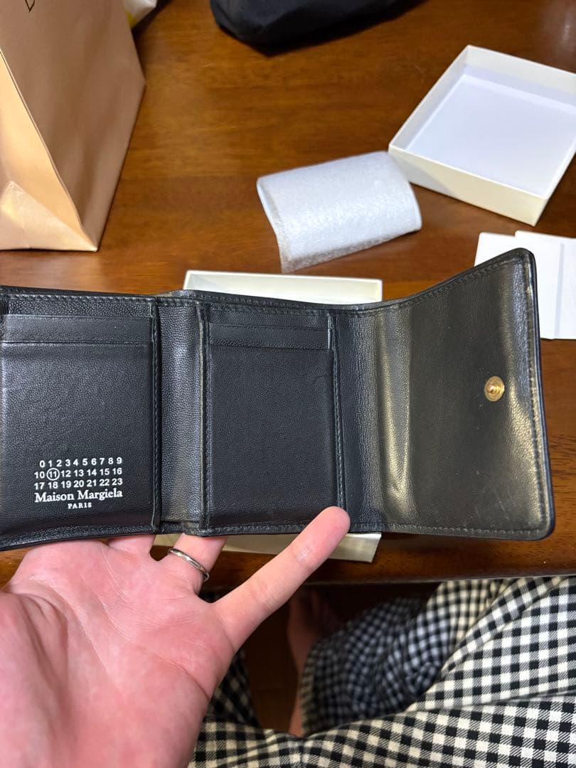 Maison Margiela glam slam ブラック三つ折り財布