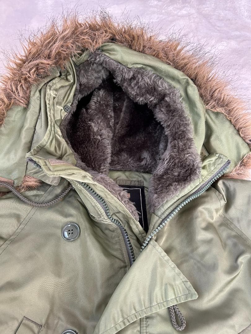 アルファインダストリー　N-3Bフライトジャケット オリーブグリーン　パーカー