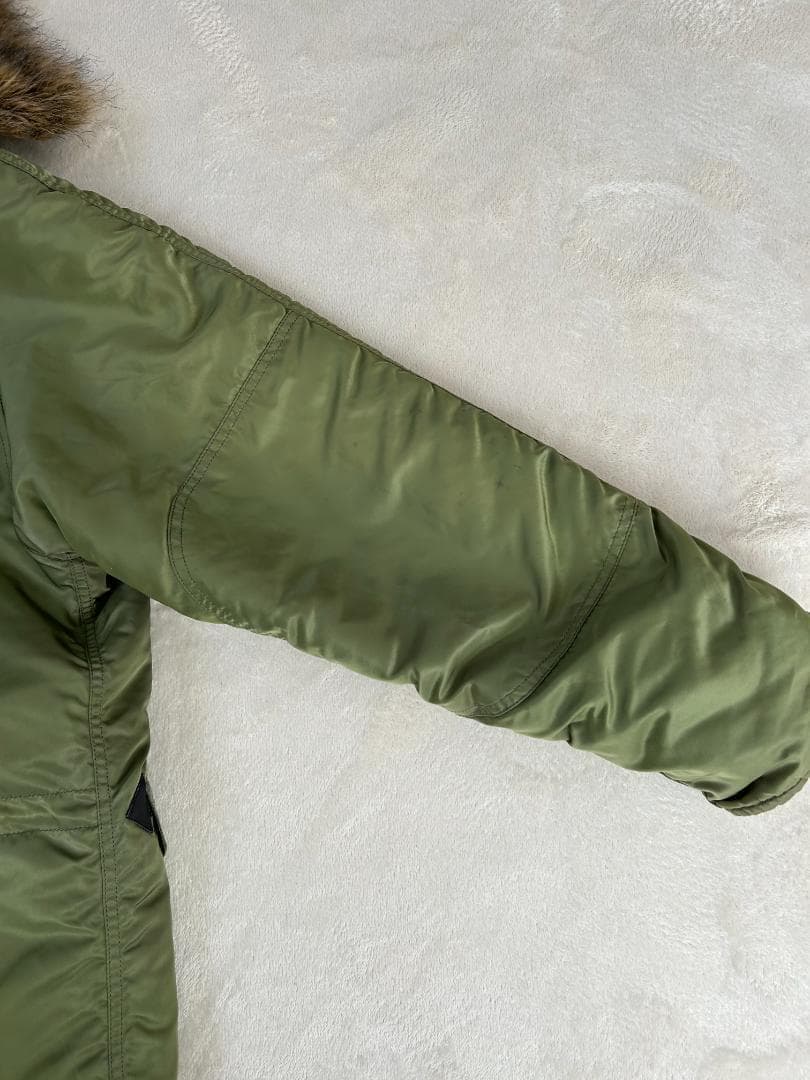 アルファインダストリー　N-3Bフライトジャケット オリーブグリーン　パーカー