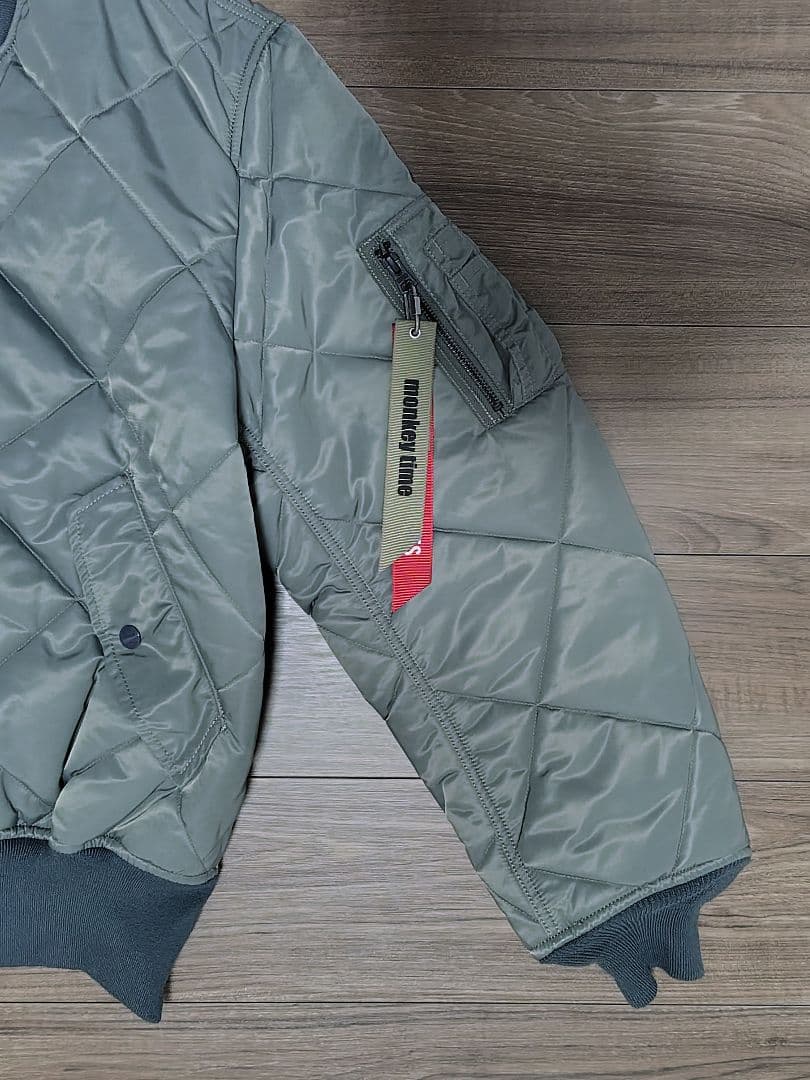 【極美品】ALPHA × monkeytime キルテッドサイドジップ MA―1