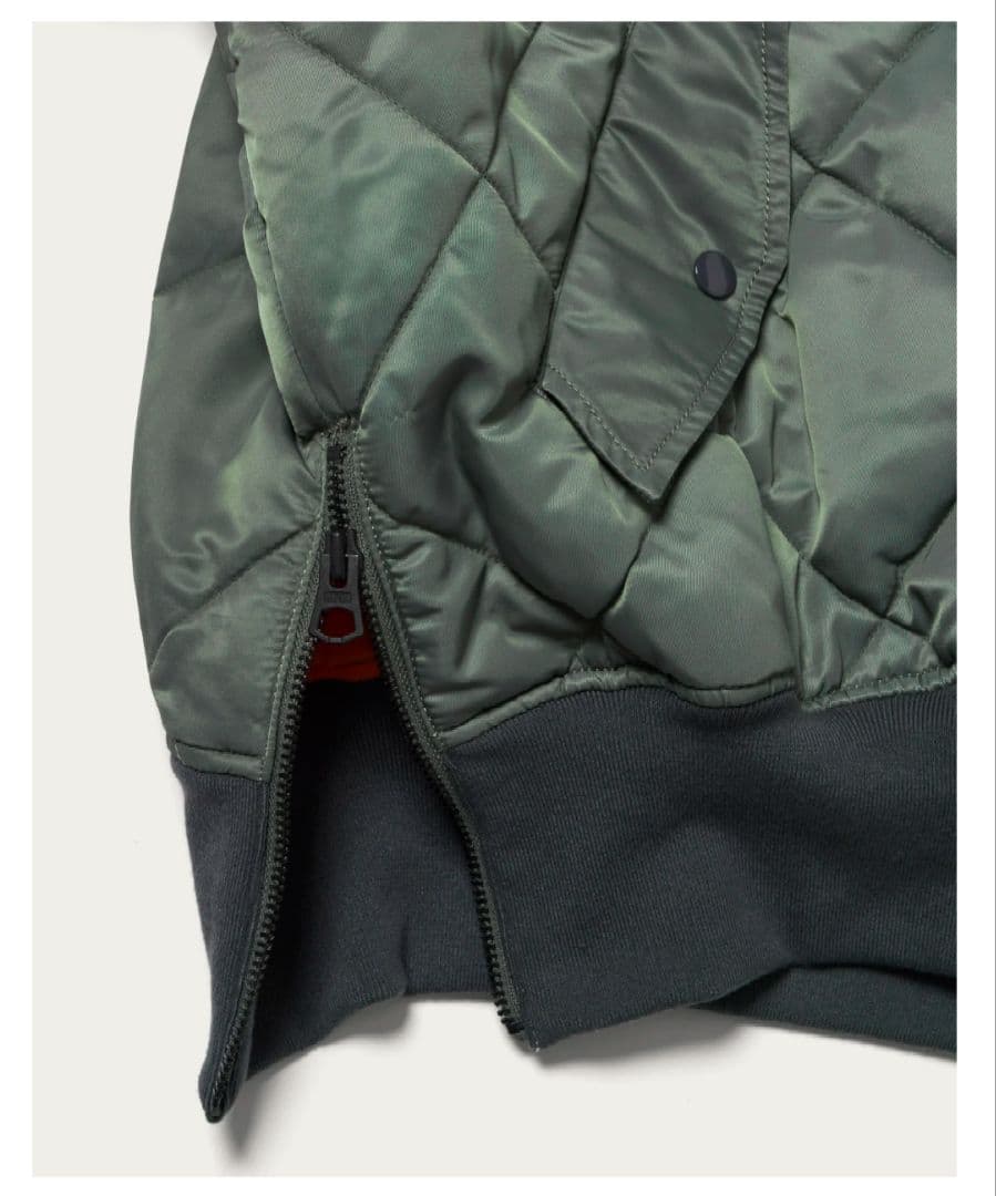 【極美品】ALPHA × monkeytime キルテッドサイドジップ MA―1