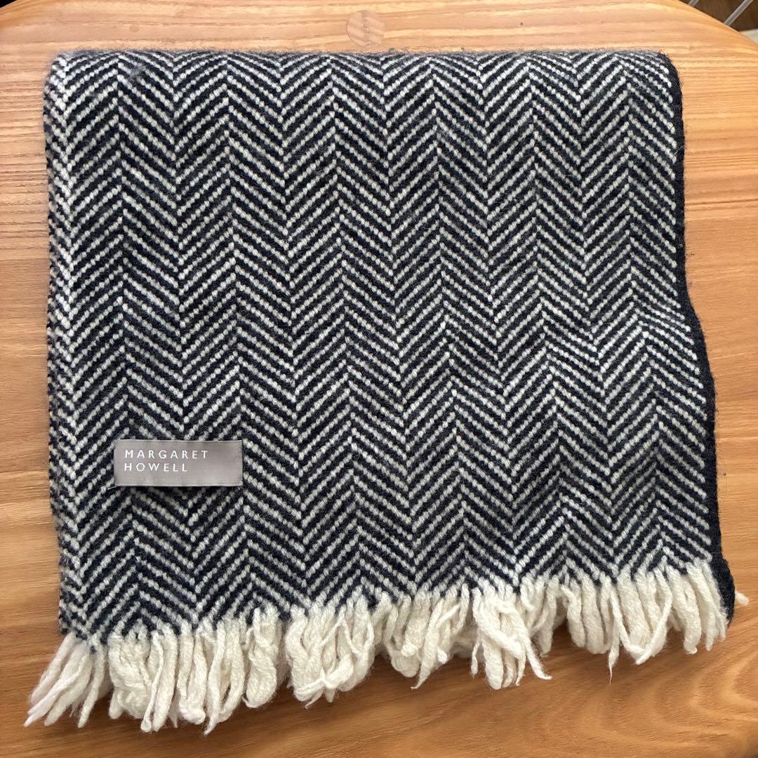 MARGARET HOWELL ボールドヘリンボーンマフラー