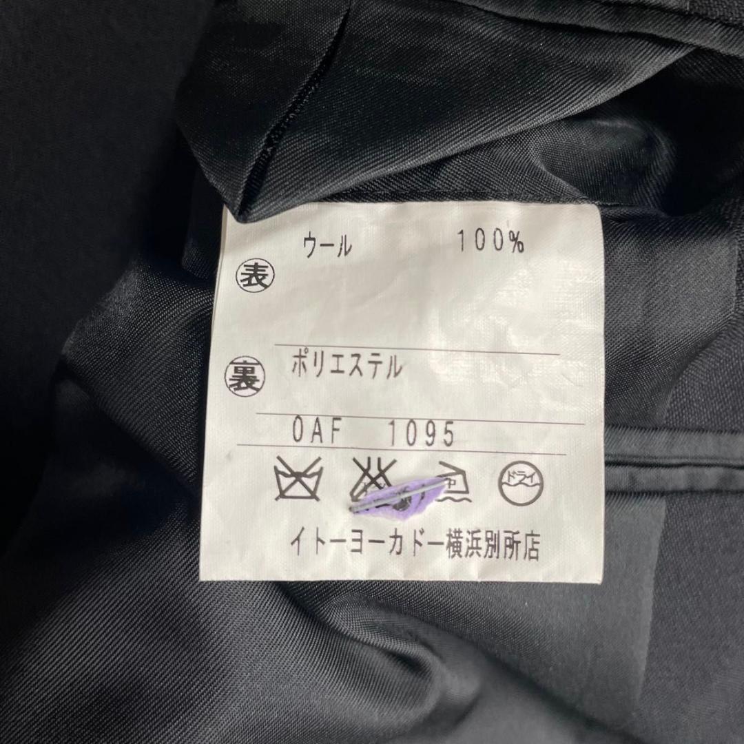 美品 90s セットアップ ブラック×ピンク ダブルスーツ 極上ウール