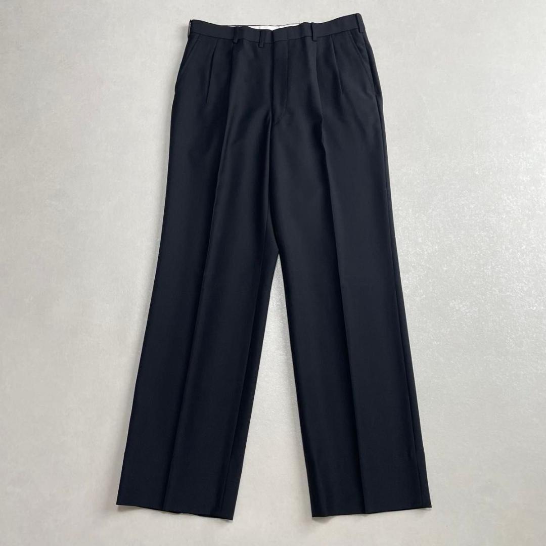 美品 90s セットアップ ブラック×ピンク ダブルスーツ 極上ウール