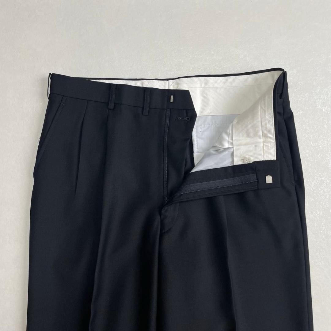 美品 90s セットアップ ブラック×ピンク ダブルスーツ 極上ウール