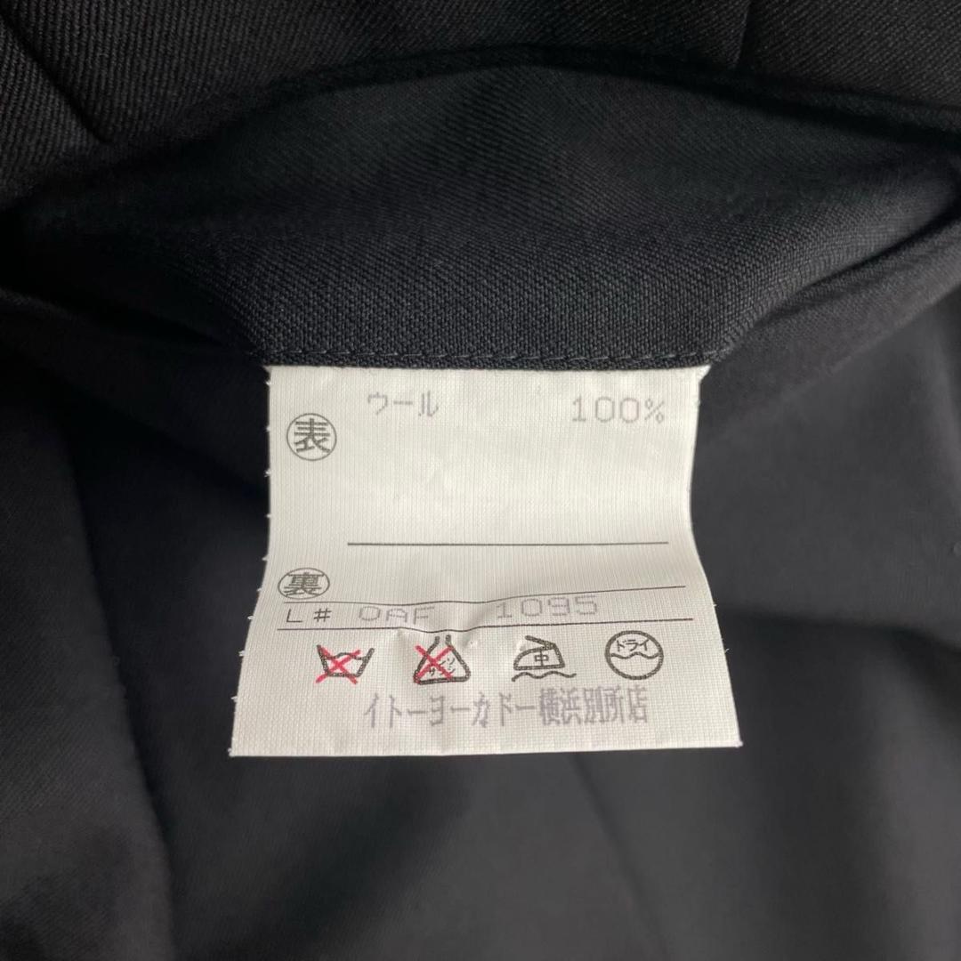 美品 90s セットアップ ブラック×ピンク ダブルスーツ 極上ウール