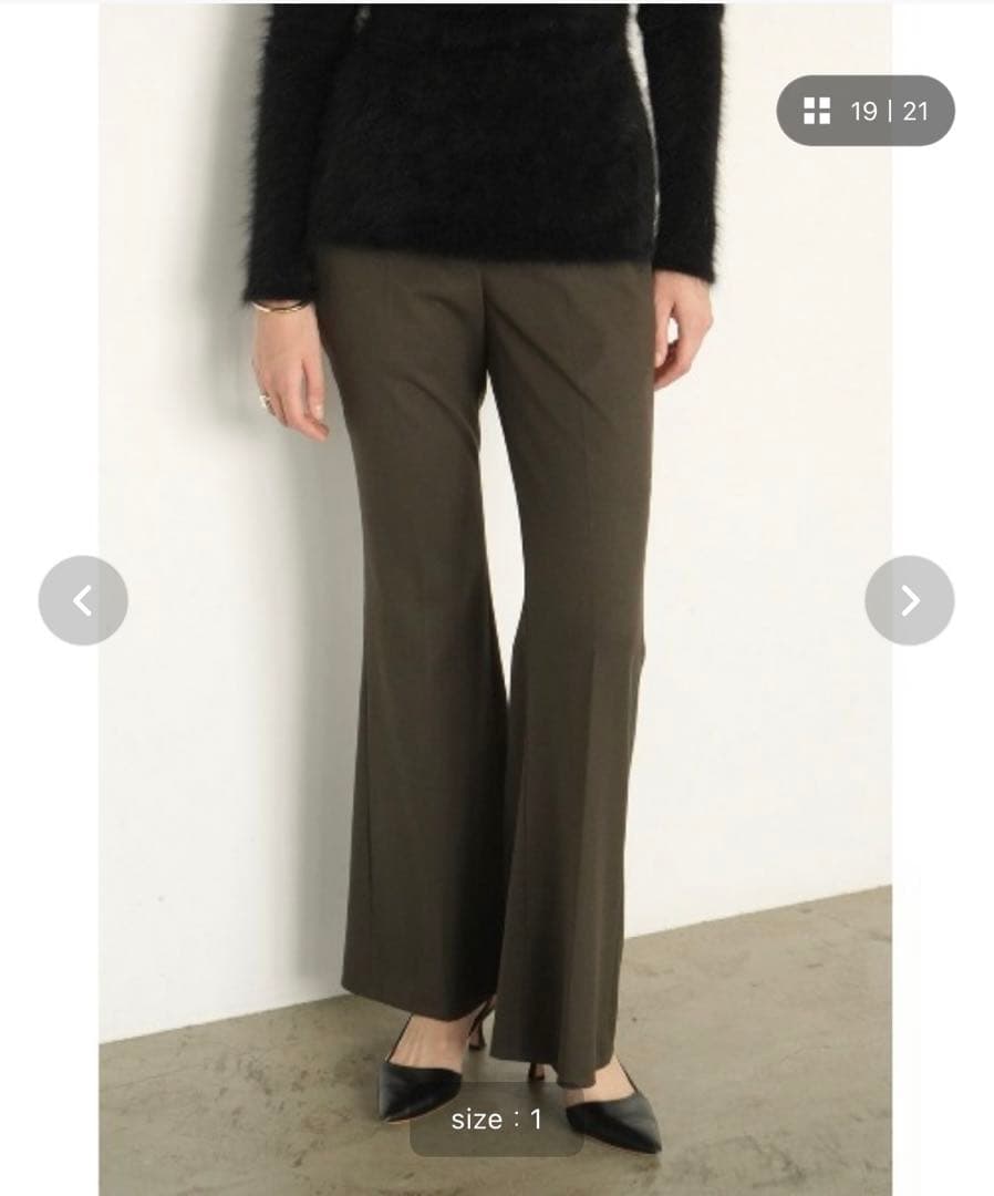 8chiさま専用　CLANE　BACK PLEATS FLARE PANTS