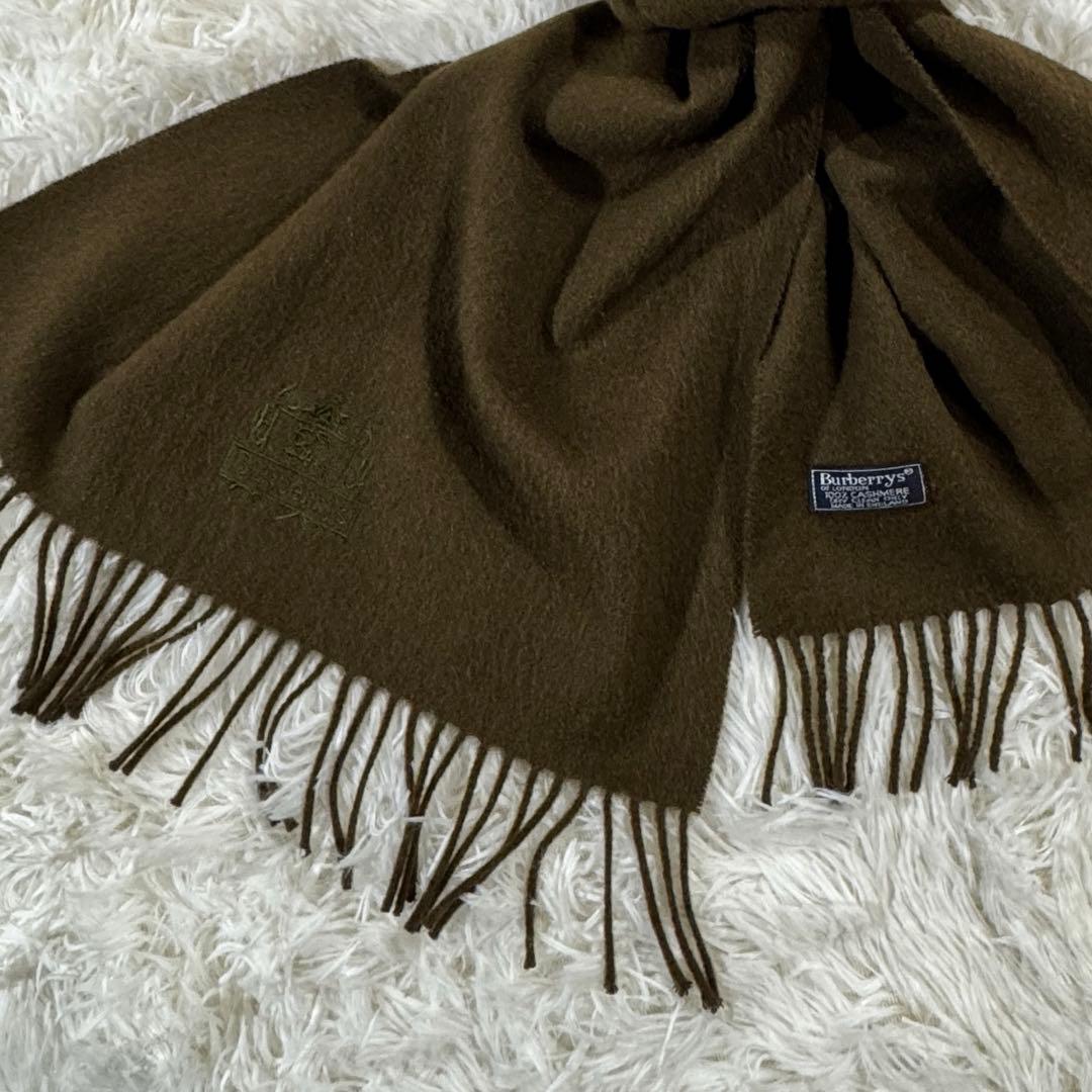 美品✨ カシミヤ100% ✨バーバリーズ オブ ロンドン マフラー ホースロゴ