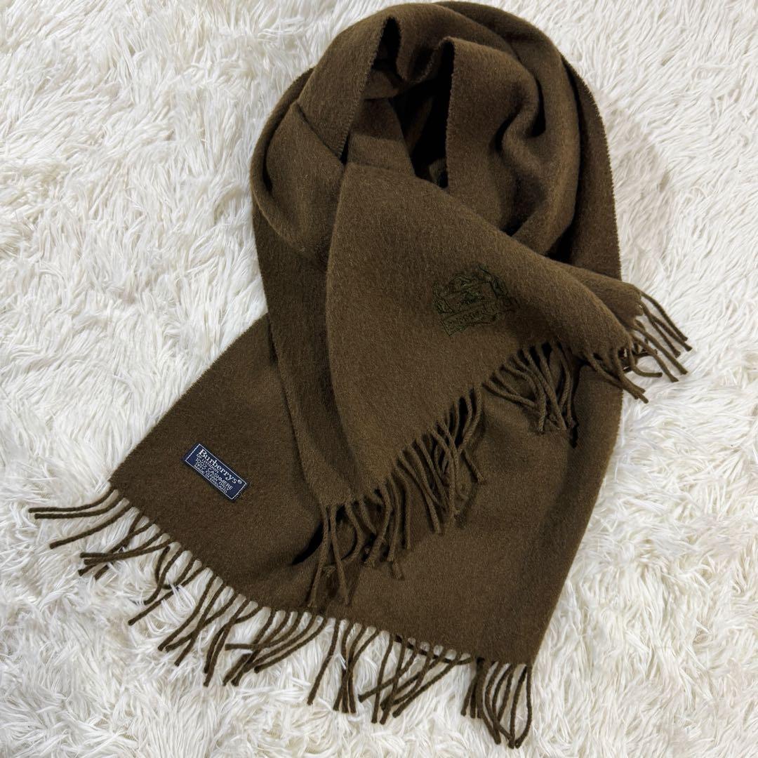 美品✨ カシミヤ100% ✨バーバリーズ オブ ロンドン マフラー ホースロゴ