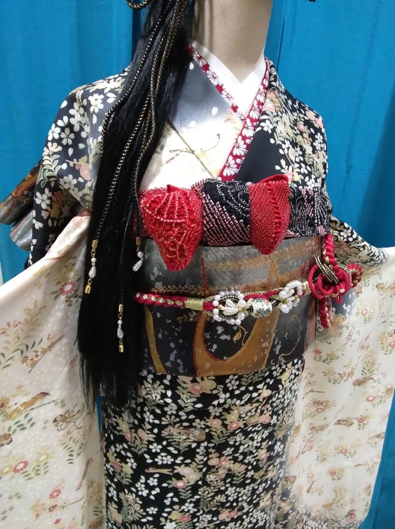 振袖フルセット、正絹振袖、友禅染、成人式、重ね衿、帯揚げ帯締め、西陣袋帯、長襦袢