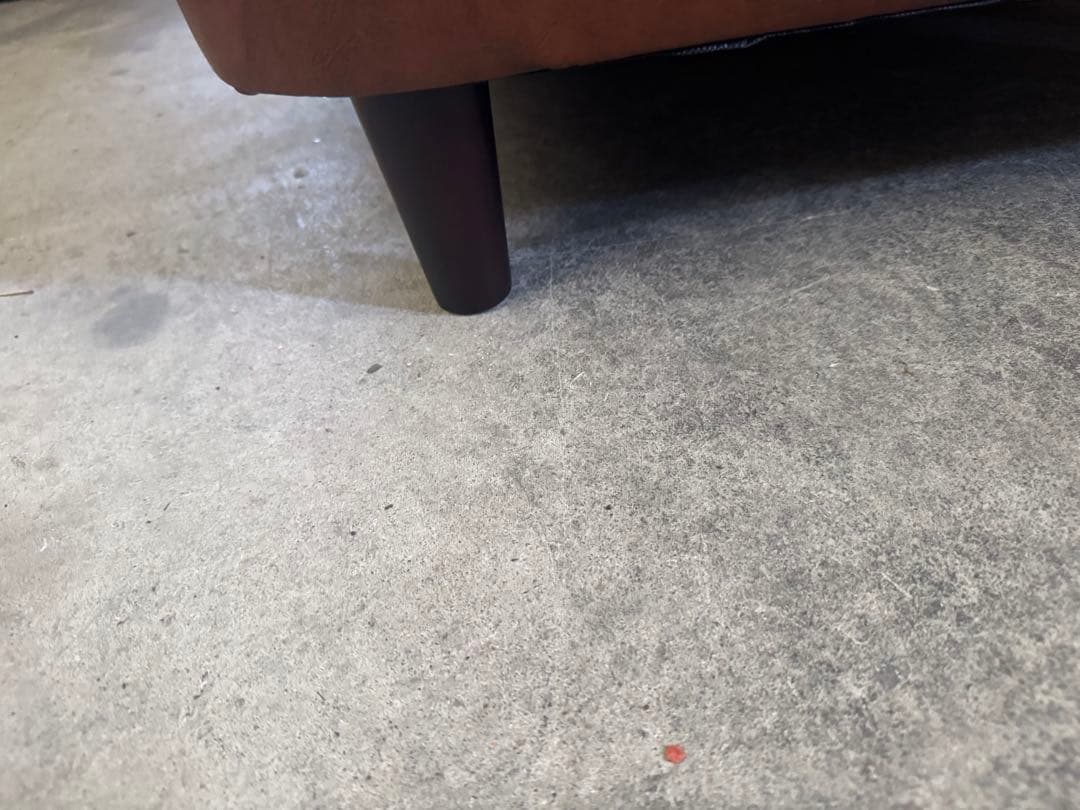 ブラウン レザー風 2人掛けソファ