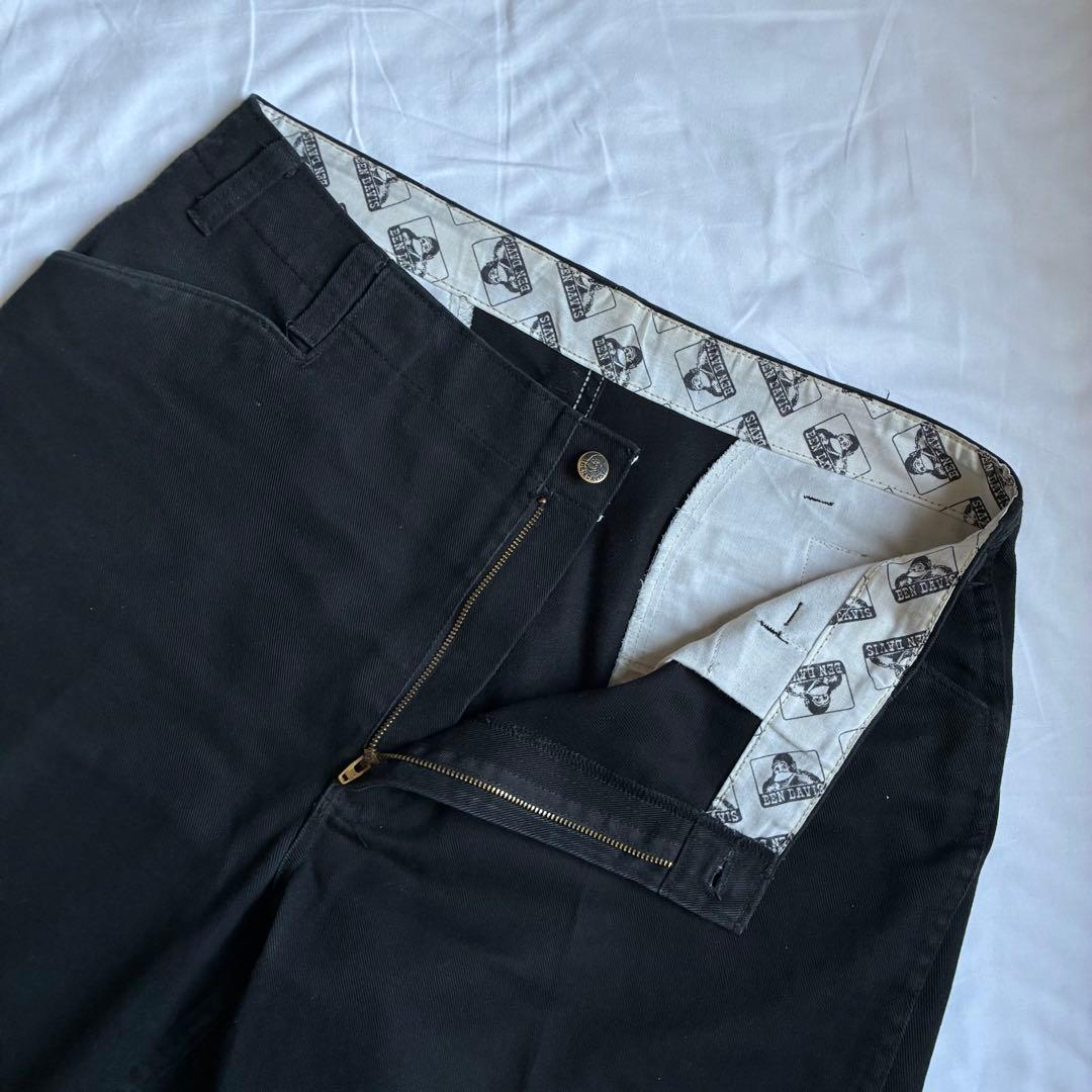 90sビンテージベンデイビス フリスコジーンズワークパンツUSA黒ブラックW38