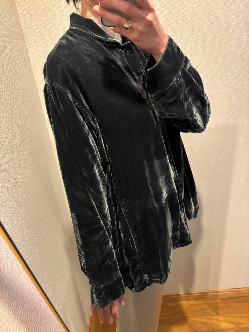 seya セヤ　ベルベット　ベロア　2way ジャケット　ブラウス　深緑