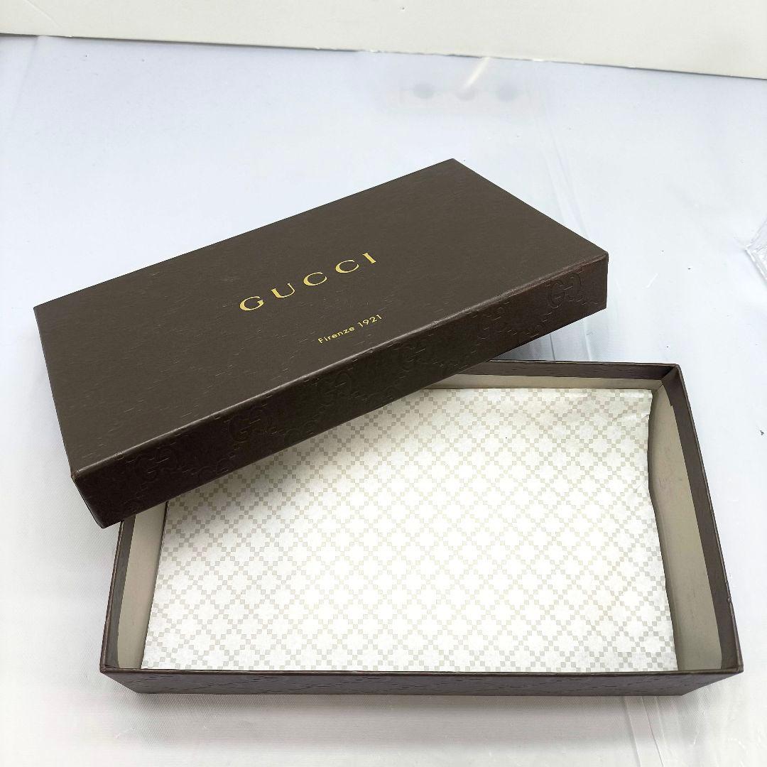 グッチ GG柄 キャンバス/レザー 二つ折り 長財布 GUCCI 黒 ガマ口