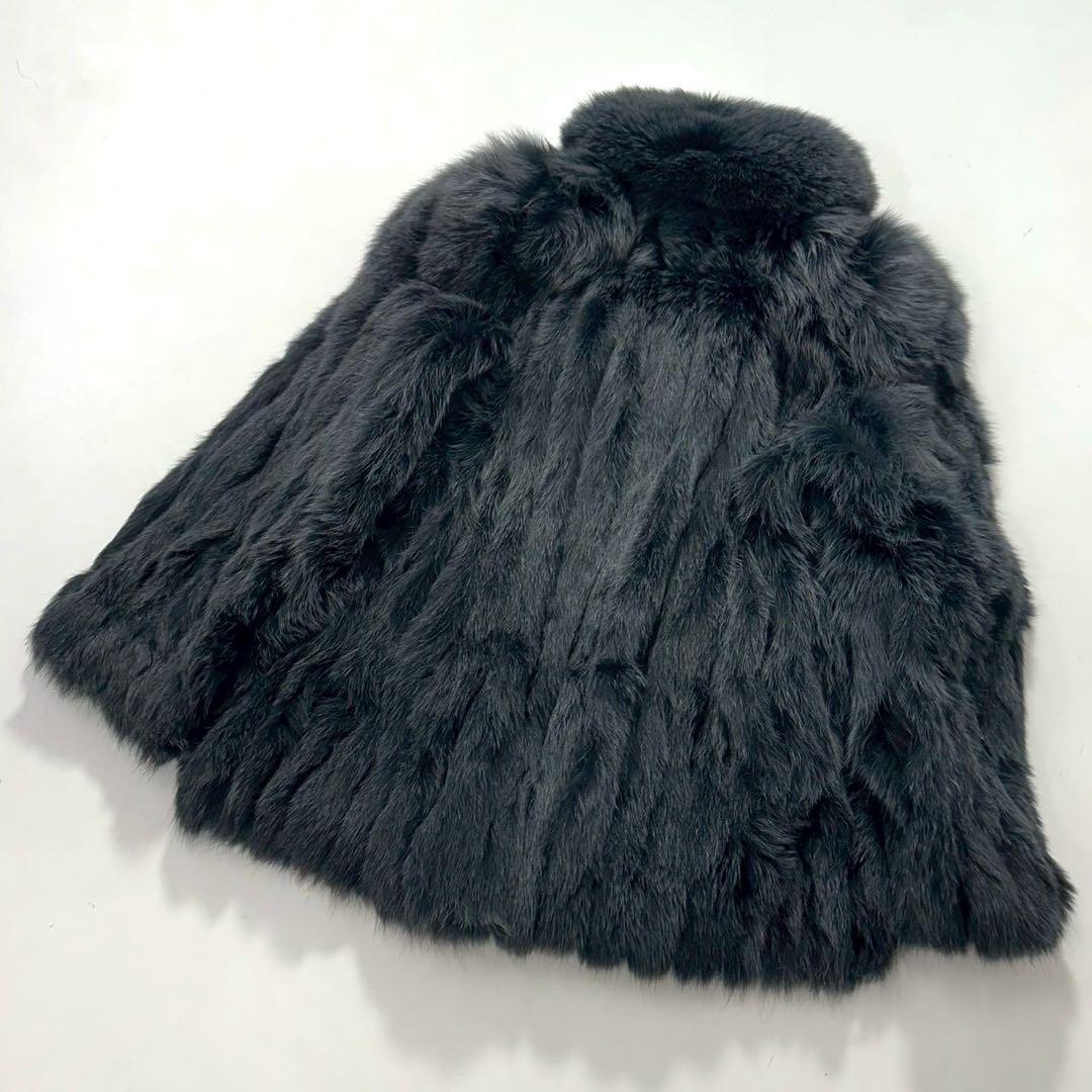 金サガ SAGA FOX 染めブルーフォックス ファーコート 大きめサイズ