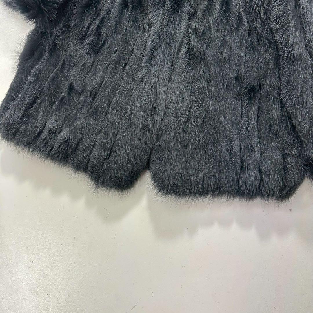 金サガ SAGA FOX 染めブルーフォックス ファーコート 大きめサイズ