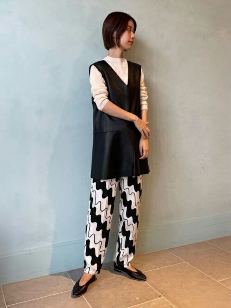 BACCA ソフトシープレザー ベストチュニック 36