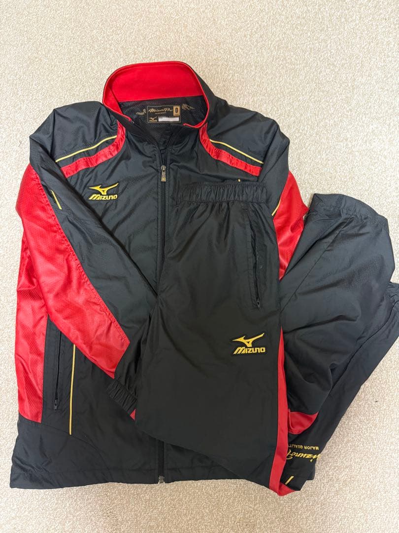 【美品】ミズノプロ セットアップ ウィンドブレーカー　上下 O XL 防寒着
