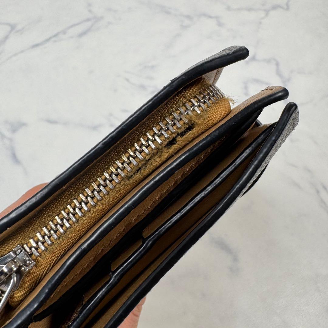 ロエベ LOEWE コンパクトジップウォレット 二つ折り財布 コンパクト グレー