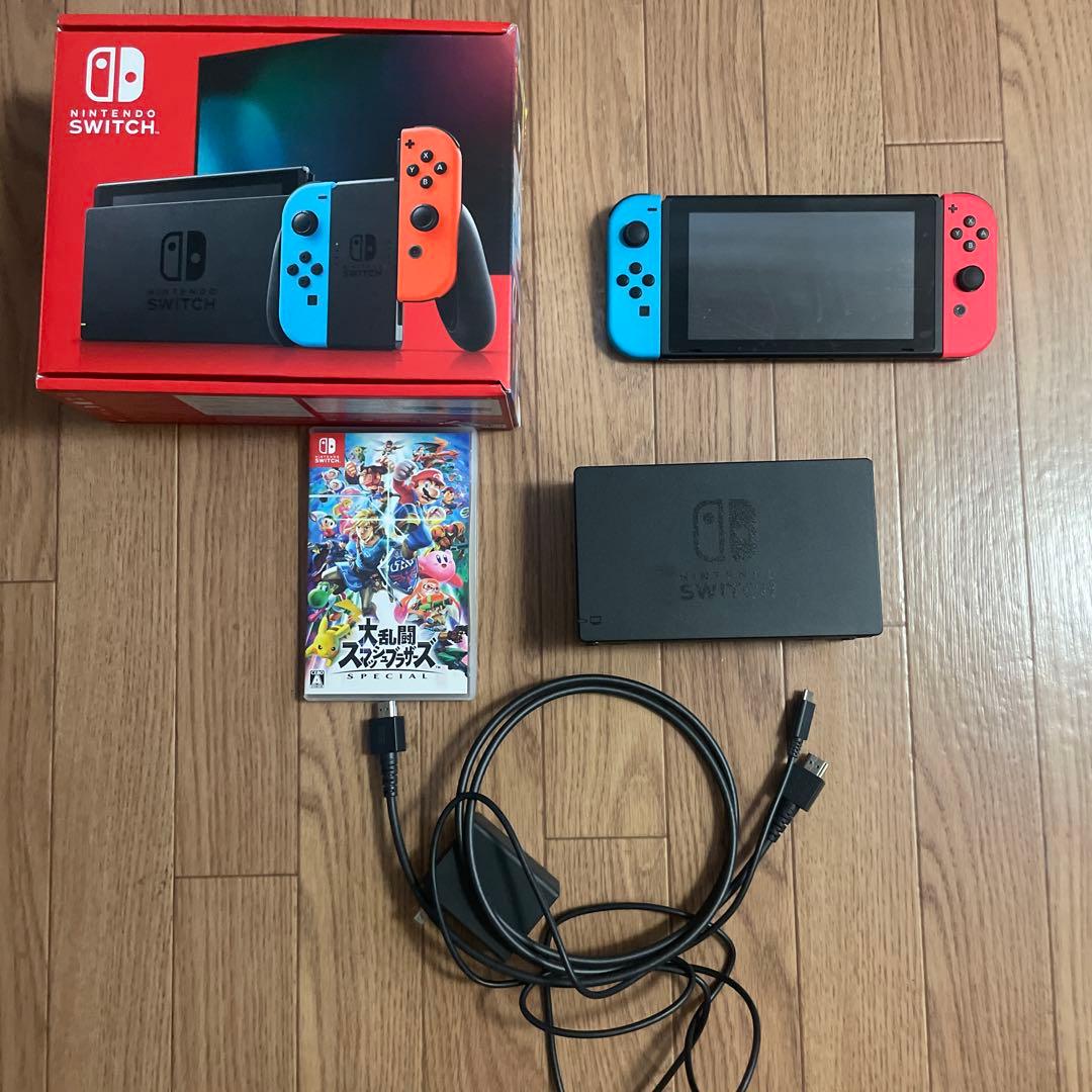 Nintendo Switch 本体 青・赤 Joy-Con ゲームソフト付き