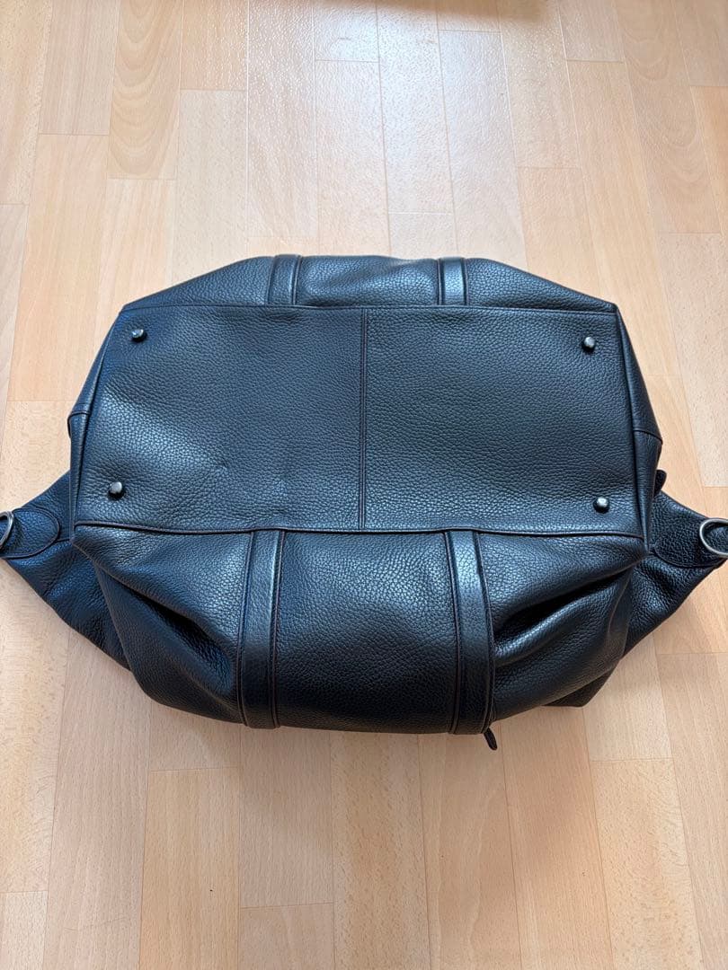 COACH ブラックレザー ボストンバッグ