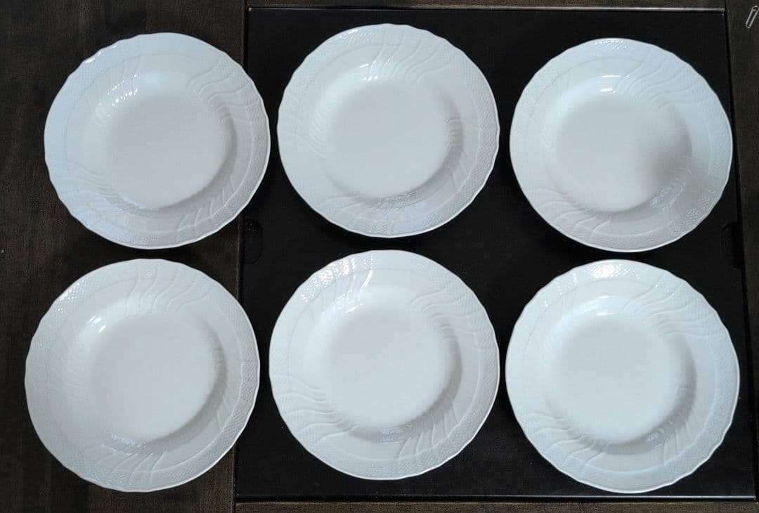 Richard Ginori　ベッキオホワイト　23cmスーププレート　６枚