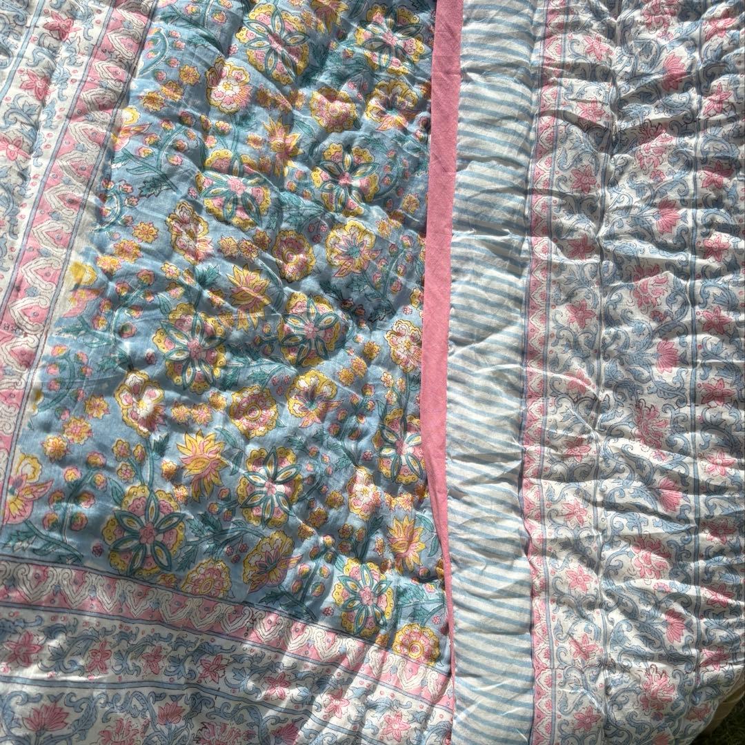 Sブロックプリントキルト