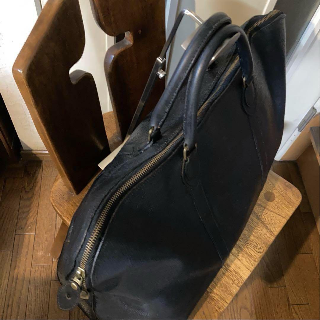 80s COMME des GARCONS ヴィンテージボストンバッグ★レザー黒