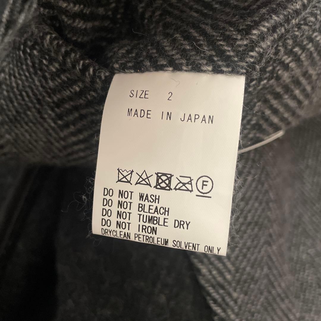 marka ヘリンボーン柄　ツイードウールコート