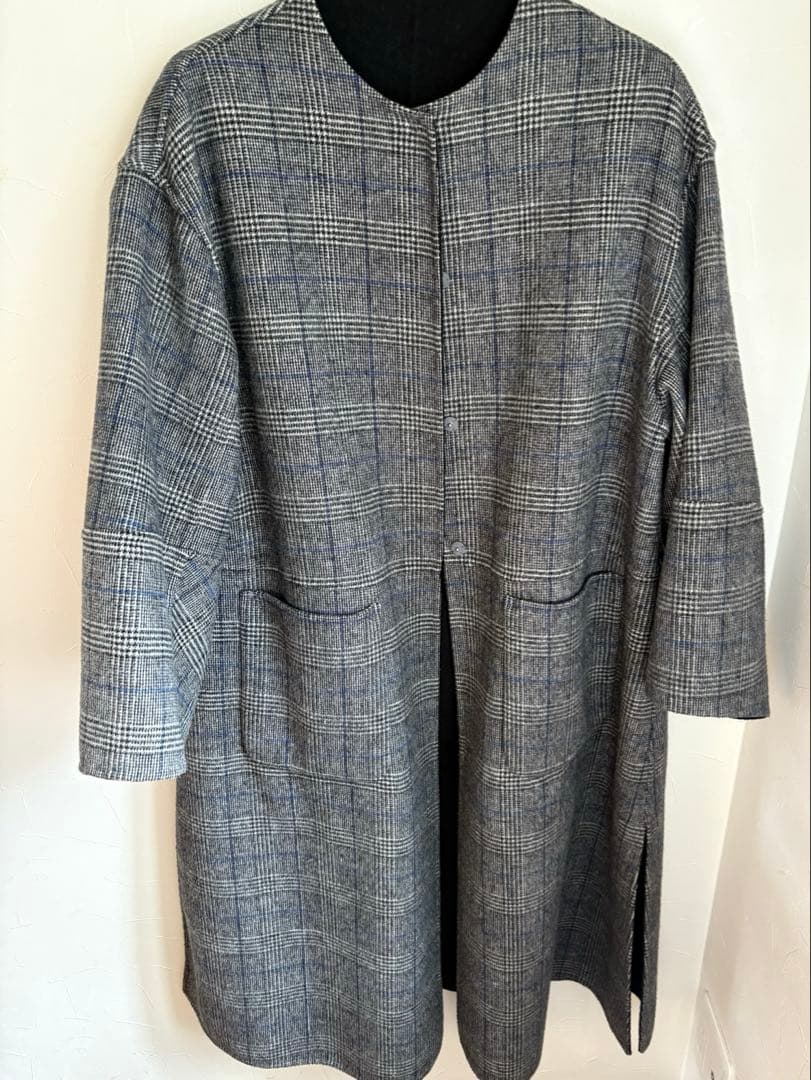 B.C STOCKノーカラーコート コート S120ブレンドリバーシブルコート