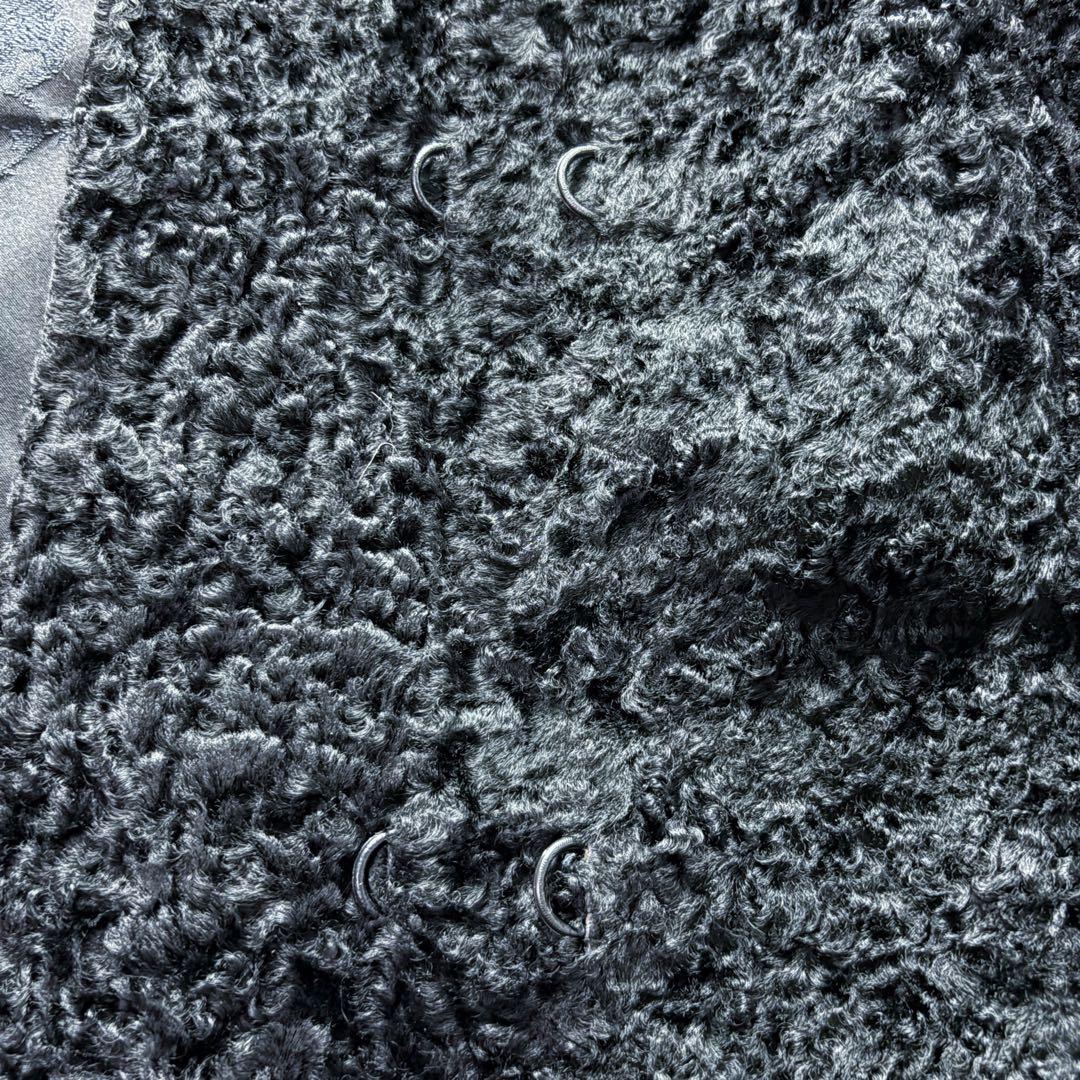 岐阜毛被チベットラム×ミンクファー マキシ丈ロングコート シルク混 身幅2Way