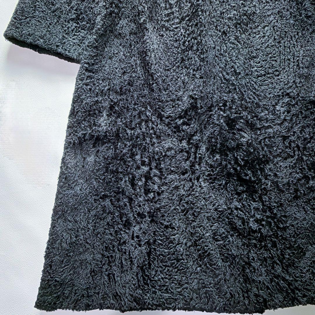 岐阜毛被チベットラム×ミンクファー マキシ丈ロングコート シルク混 身幅2Way