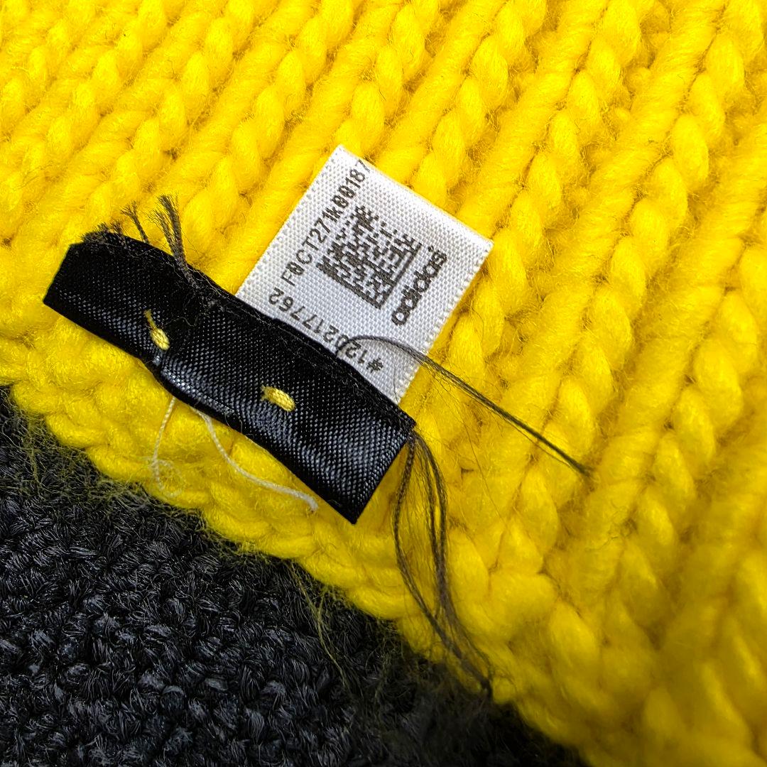 Y3 ニットストール　マフラー　イエロー　大判