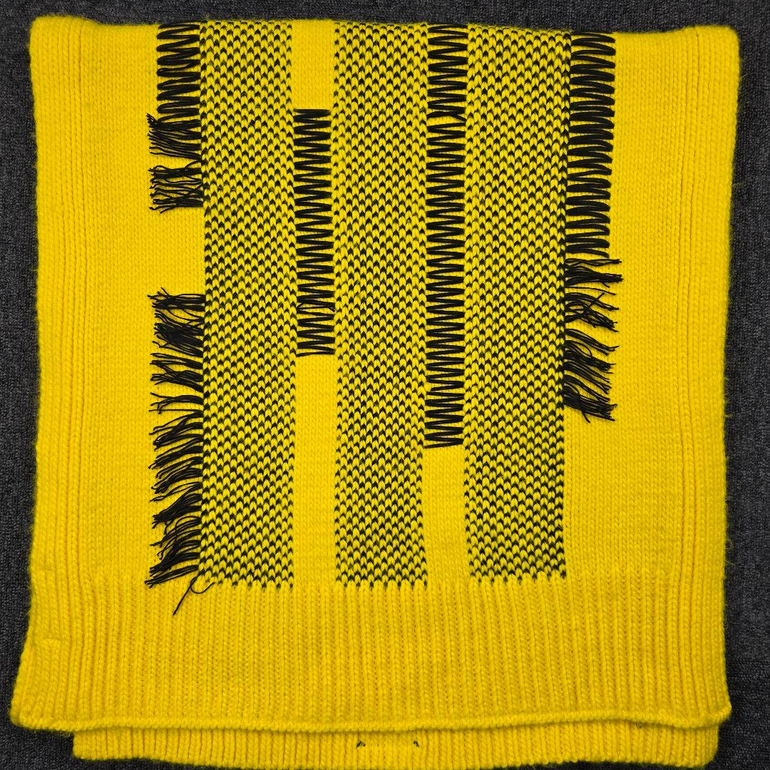 Y3 ニットストール　マフラー　イエロー　大判