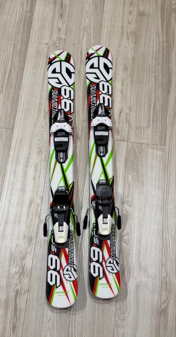 ショートカービングスキー　ビンディング付き