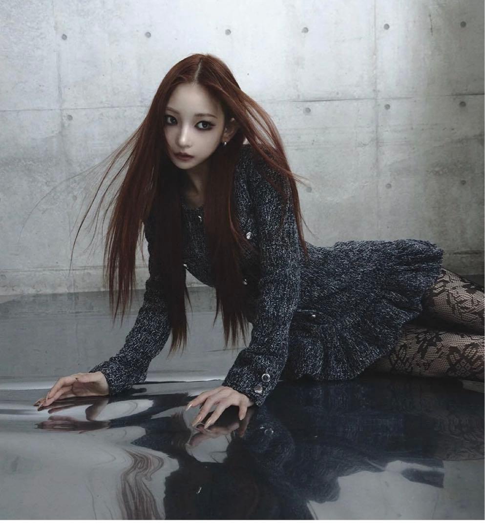 THEREDTHREAD Sツイードバルーンドレス　ブラック