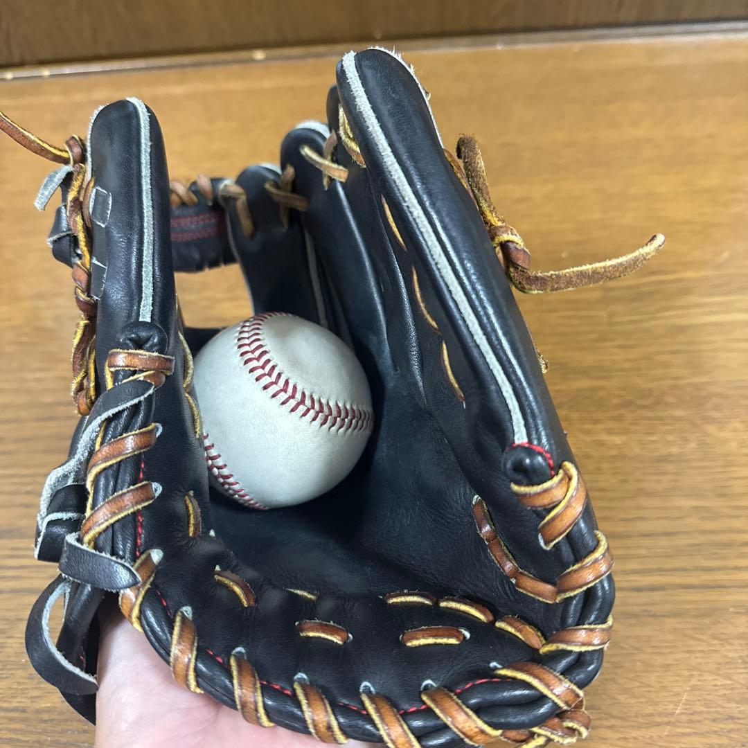リュウ　ryu グローブ　硬式　グラブ　内野手　ブラック