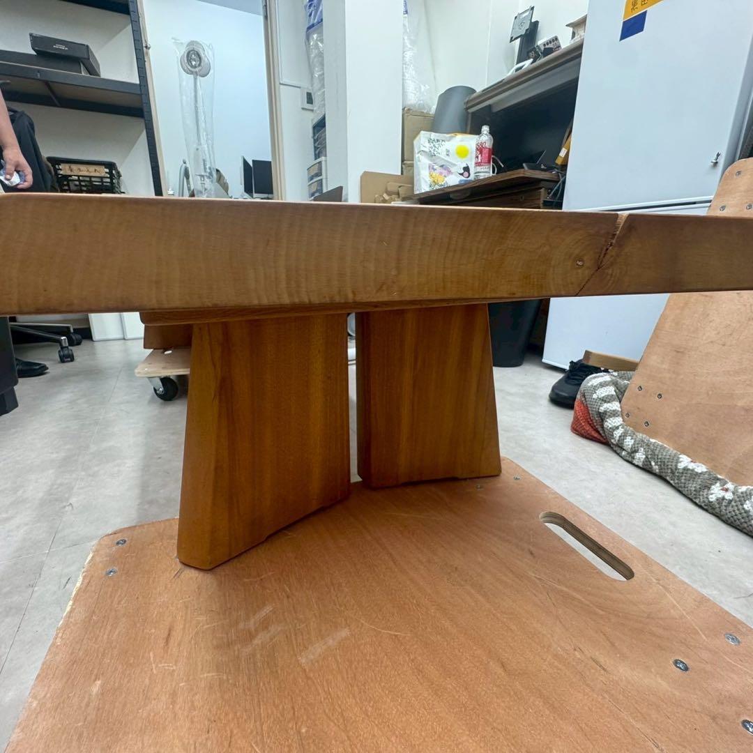 無垢材 曲線デザイン 一枚板テーブル　直接引き取り歓迎　千葉県　座卓