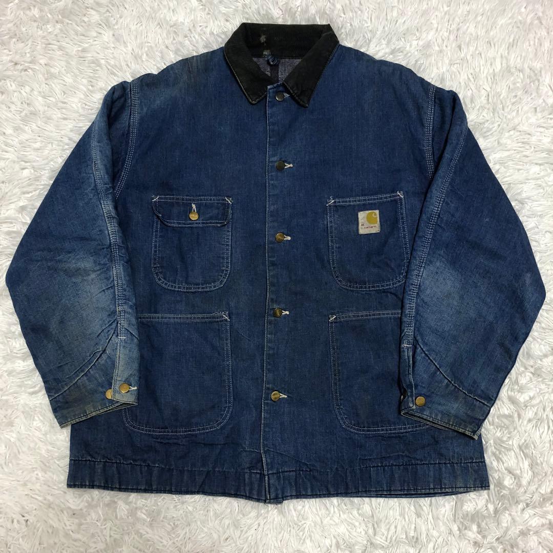 カーハート　ミシガンチョアコート　60s 70s デニム　プリントタグ