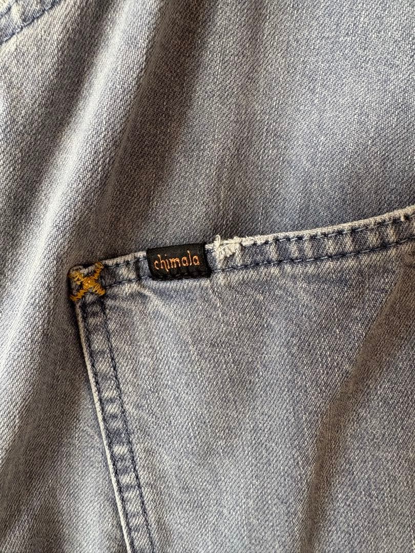 chimala デニムオーバーオール　ダメージ加工