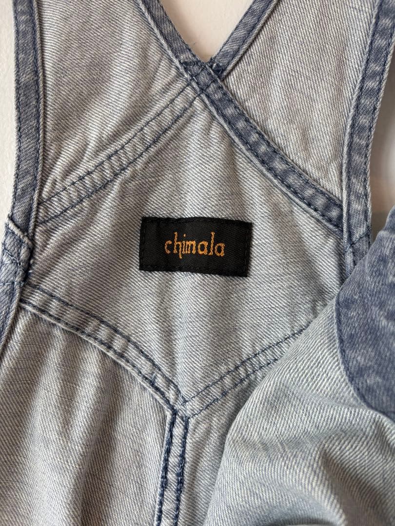 chimala デニムオーバーオール　ダメージ加工