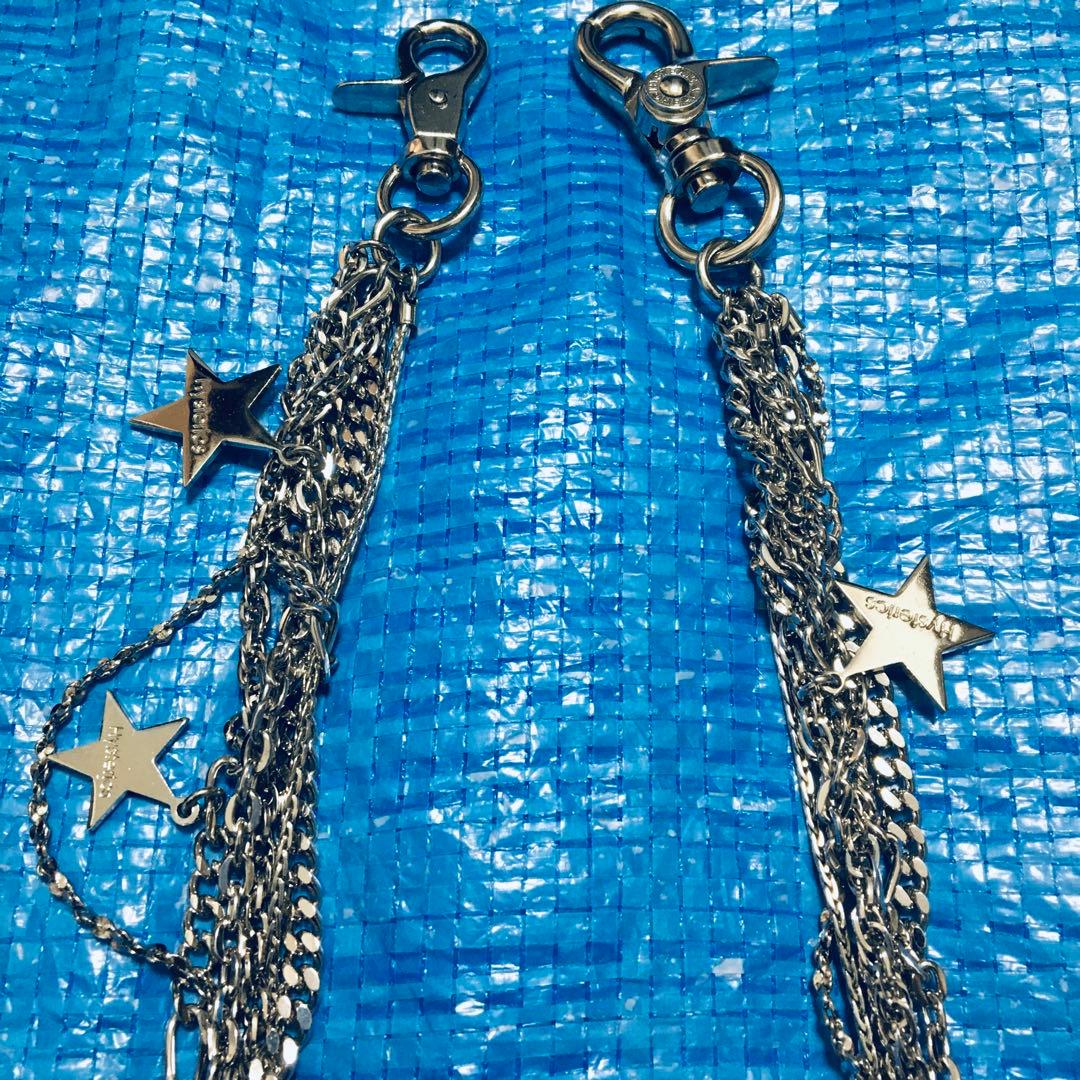ヒステリックグラマー⬛︎ウォレットチェーン⬛︎星⬛︎スター⬛︎シルバー⬛︎ロゴ